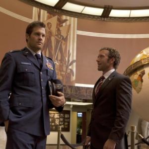 Still of Geoff Stults and TJ Thyne in The Finder 2012