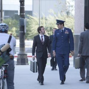 Still of Geoff Stults and TJ Thyne in The Finder 2012