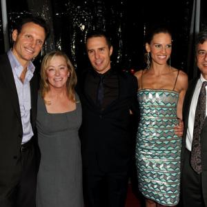 Tony GoldwynNancy Utley Sam Rockwell Hilary Swank and Andrew Sugerman at the Conviction Los Angeles Premiere