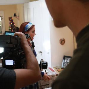 Natalie filming 'fxxxen Americans'.