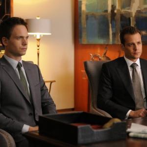 Still of Gabriel Macht and Patrick J. Adams in Suits (2011)