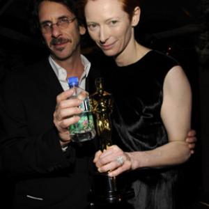 Joel Coen and Tilda Swinton at event of The 80th Annual Academy Awards 2008