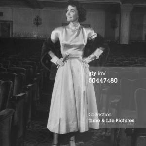 Tracy Brook Swope's mother, actress Margaret Hayes at the Martin Beck Theatre in NYC, nominated for academy award for Blackboard Jungle
