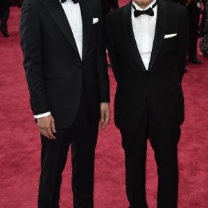 Isao Takahata and Yoshiaki Nishimura at event of The Oscars (2015)