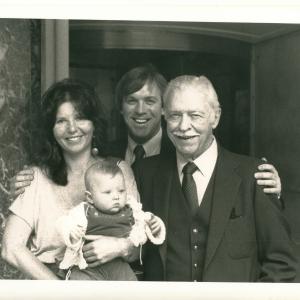 Lyle Talbot (right), 81, with son Stephen Talbot, daughter-in-law Pippa Gordon and granddaughter Caitlin Talbot. New York, May 4, 1983, after receiving a George Foster Peabody Award for 