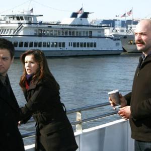 Still of Jeremy Renner, Amber Tamblyn and Corey Stoll in The Unusuals (2009)