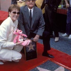 Blake Edwards and Julie Andrews at Hollywood Walk of Fame Ceremony 04-03-1991