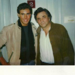 backstage with Peter Falk after one of his performances in David Mamet's 'Glengarry Glen Ross'
