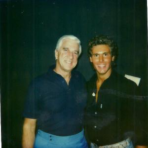 With Legendary Actor Leslie Nielsen after one of my performances in the PlayGeronimo