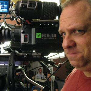 Paul Tarantino on set directing Top Chef web series starring Hosea Rosenberg for BRAVO