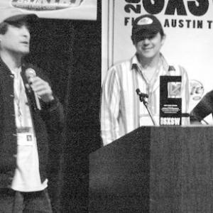 SXSW Accepting the Audience Award for Best Narrative Feature for Americanese w director Eric Byler and star Allison Sie  March 2006 Austin TX