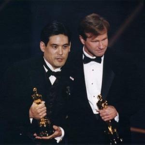 Accepting the Live Action Short Film Oscar w producer Chris Donahue for Visas and Virtue at 70th Academy Awards ABCTV  March 23 1998 Shrine Auditorium