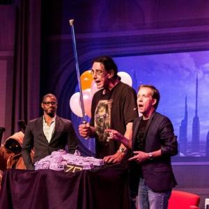 Hosting Disneys Star Wars Weekends on stage with Peter Mayhew Ahmed Best  Vanessa Marshall 2014