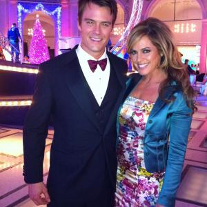 On the set of New Years EVe with Josh Duhamel