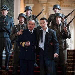 Still of Ben Kingsley Shane Taylor and Burn Gorman in Walking with the Enemy 2013