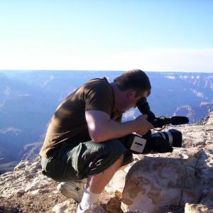 Roland Tec on location at the Grand Canyon We Pedal Uphill
