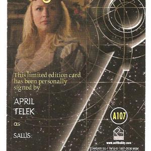 April Telek in Stargate SG1 1997