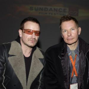 Bono and Julien Temple at event of Joe Strummer: The Future Is Unwritten (2007)