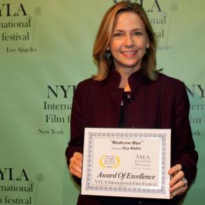 NYLA Film Fest - Lisa accepting Award of Excellence for 