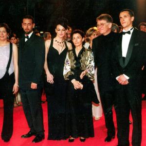 Dessy Tenekedjieva, Christo Jivkov, Ermanno Olmi and his wife,Sergio Grammatico and Sandra Ceccarelli in Cannes Film Festival, Red carpet