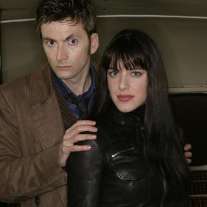 Still of Michelle Ryan and David Tennant in Doctor Who 2005