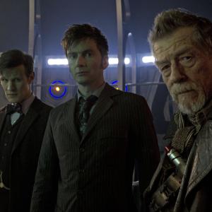 Still of John Hurt David Tennant and Matt Smith in Doctor Who The Day of the Doctor 2013