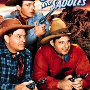 Ray Corrigan Dennis Moore and Max Terhune in Bullets and Saddles 1943