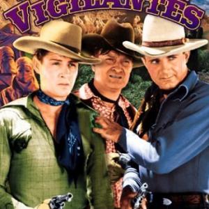 Ray Corrigan, Robert Livingston and Max Terhune in The Purple Vigilantes (1938)