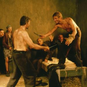 Still of Sean Bean and Nigel Terry in Caravaggio 1986