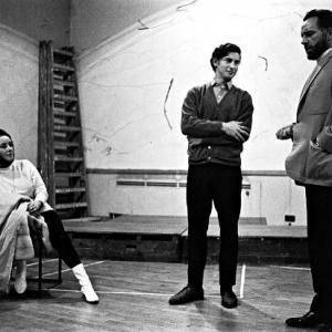 Elizabeth Taylor Andreas Teuber Richard Burton In Rehearsal for stage version of DR FAUSTUS