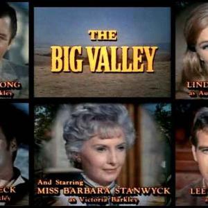 196569 The Big Valley Principal Actors clockwise Linda Evans Lee Majors Barbara Stanwyck Peter Breck and Richard Long