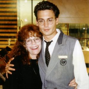Johnny Depp  Barbara on the set of NICK OF TIME