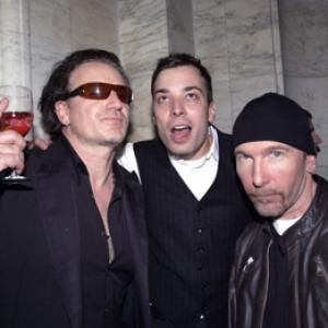 Bono Jimmy Fallon and The Edge at event of Niujorko gaujos 2002