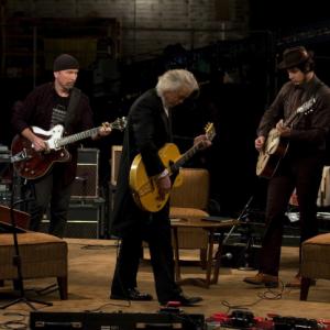 Still of Jimmy Page The Edge and Jack White in It Might Get Loud 2008