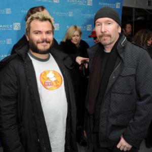 Jack Black and The Edge at event of Be Kind Rewind 2008