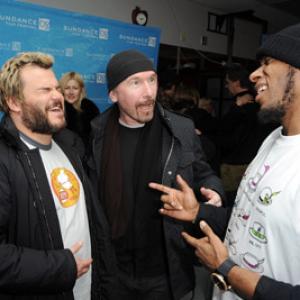 Yasiin Bey, Jack Black and The Edge at event of Be Kind Rewind (2008)