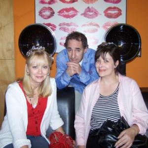 Shelley Long Harry Shearer and Deborah Theaker on the set of A Couple of White Chicks at the Hairdresser