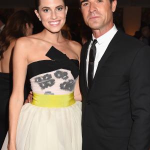 Justin Theroux and Allison Williams at event of The 66th Primetime Emmy Awards 2014