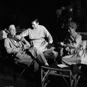 Still of Boris Karloff, Elsa Lanchester, Colin Clive and Ernest Thesiger in Bride of Frankenstein (1935)