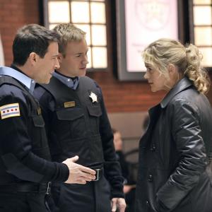 Still of Steve Byers, Rachael Carpani and James Thomas in Against the Wall (2011)