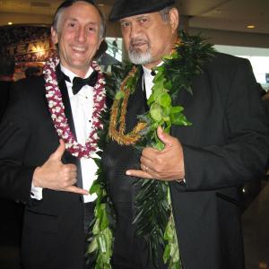 Grammy Winner Cyril Pahinui and Producer Kit Thomas at the 2008 Grammy Awards