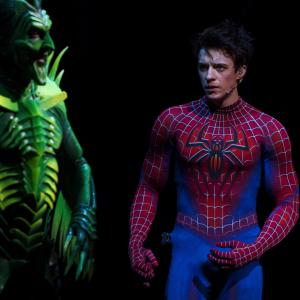 Matthew as Peter ParkerSpiderman at Spiderman Turn of the dark Broadway 20102012