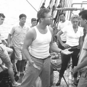 Still of Jeff Bridges Jeremy Sisto Eric Michael Cole Caroline Goodall David Lascher Julio Oscar Mechoso Peyton Thomas and Scott Wolf in White Squall 1996