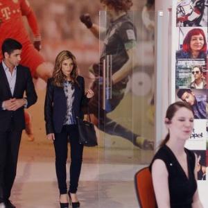 Still of John Stamos and Callie Thorne in Necessary Roughness 2011