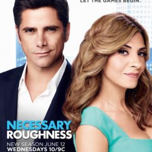 John Stamos and Callie Thorne in Necessary Roughness 2011