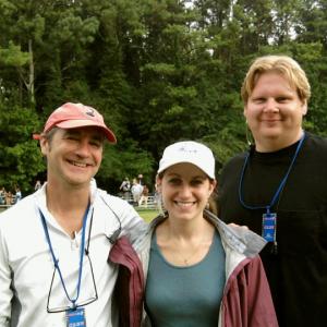 Mark Cottrell, Amanda Simon and Kai Thorup. The locations department on the set of 