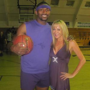 Constance coaching Ron Artest on the film 