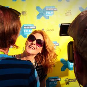 Ondi Timoner on the red carpet for here SXSW premiere of her film BRAND: A Second Coming