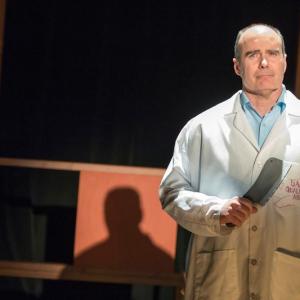 Mike Timoney as Sam the Butcher in THE BARDY BUNCH Theater at St Clement NYC 2014