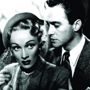 Still of Marlene Dietrich and Richard Todd in Stage Fright 1950